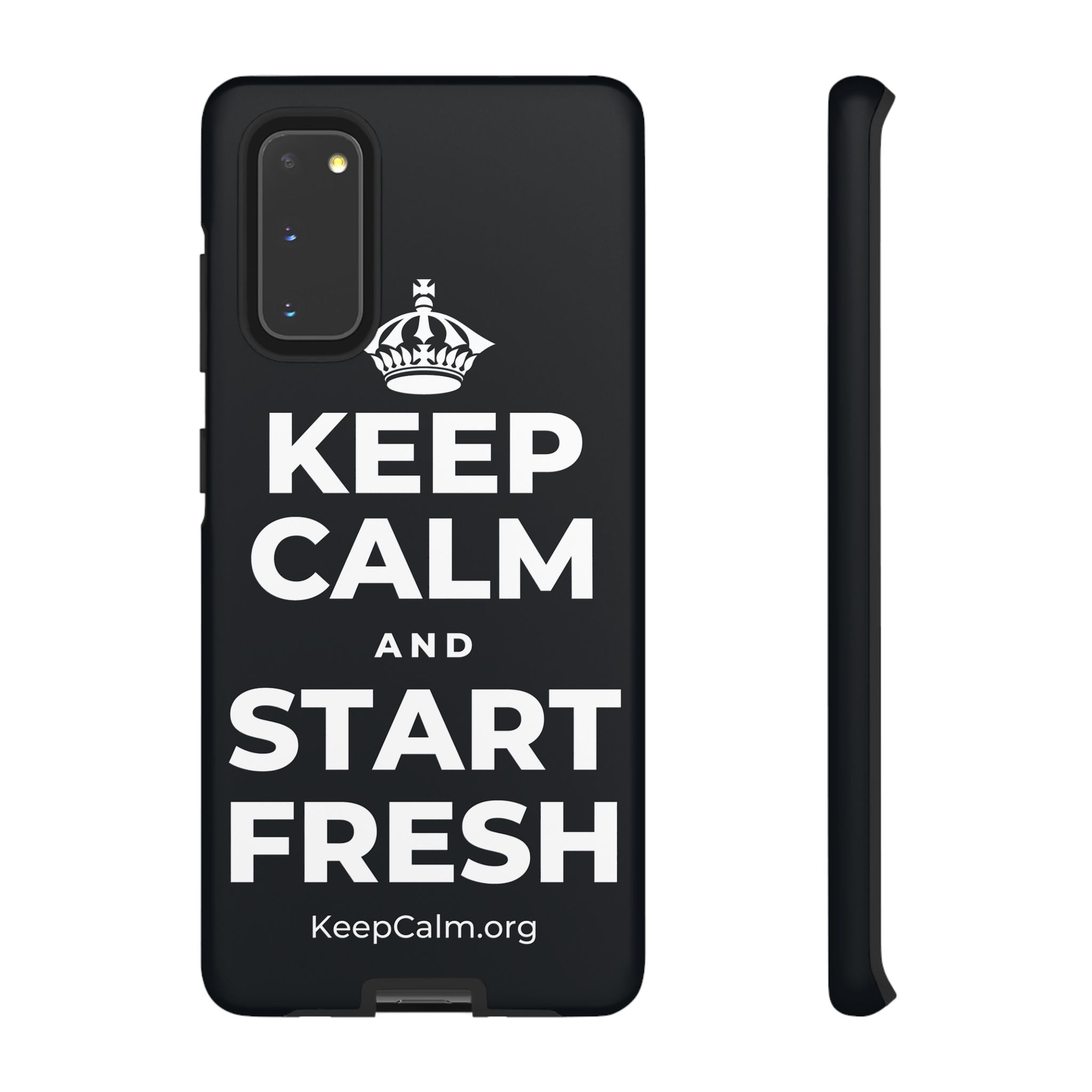 KEEP CALM AND START FRESH Phone Case (Dark)