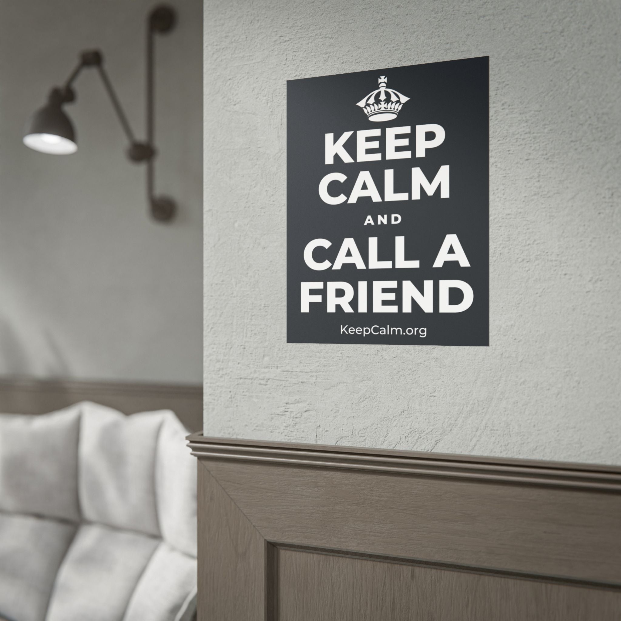 KEEP CALM AND CALL A FRIEND Poster (Dark)