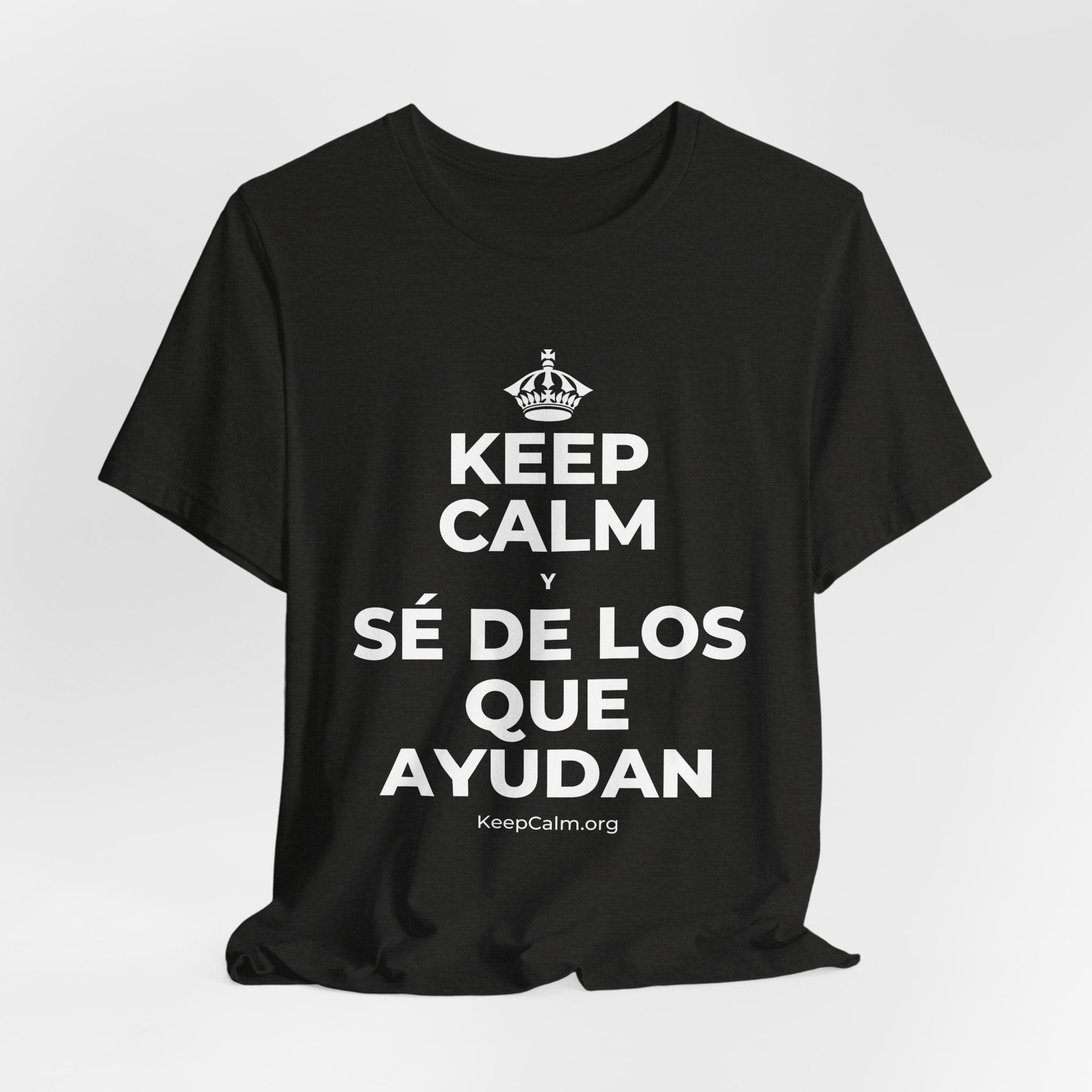KEEP CALM Y SÉ DE LOS QUE AYUDAN T-Shirt (Soft Cream–Heather Mauve)