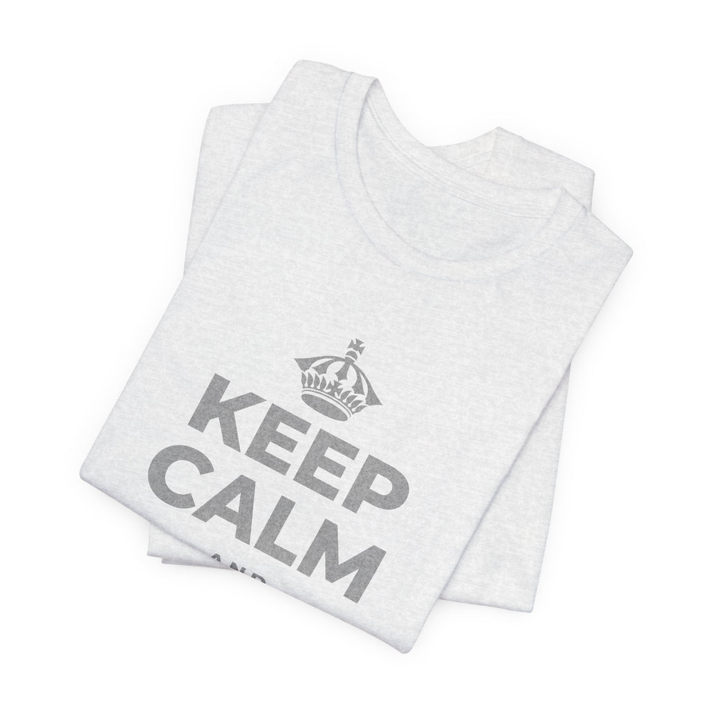 KEEP CALM AND BUILD IT T-Shirt (Soft Cream–Heather Mauve)