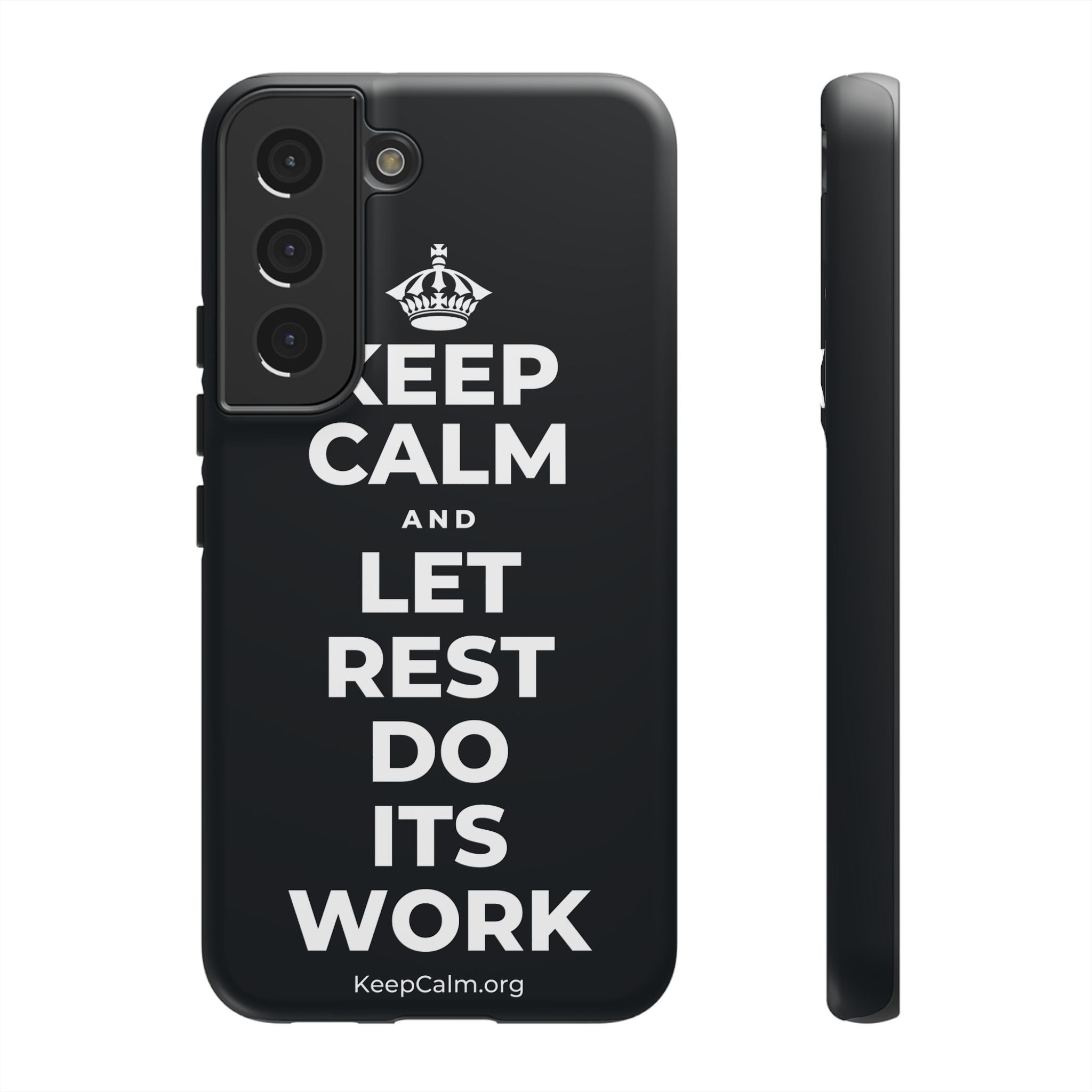 KEEP CALM AND LET REST DO ITS WORK Phone Case (Dark)