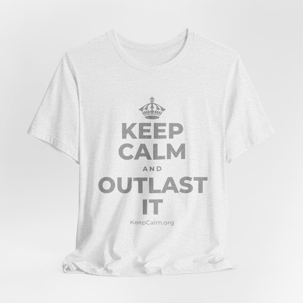 KEEP CALM AND OUTLAST IT T-Shirt (Soft Cream–Heather Mauve)