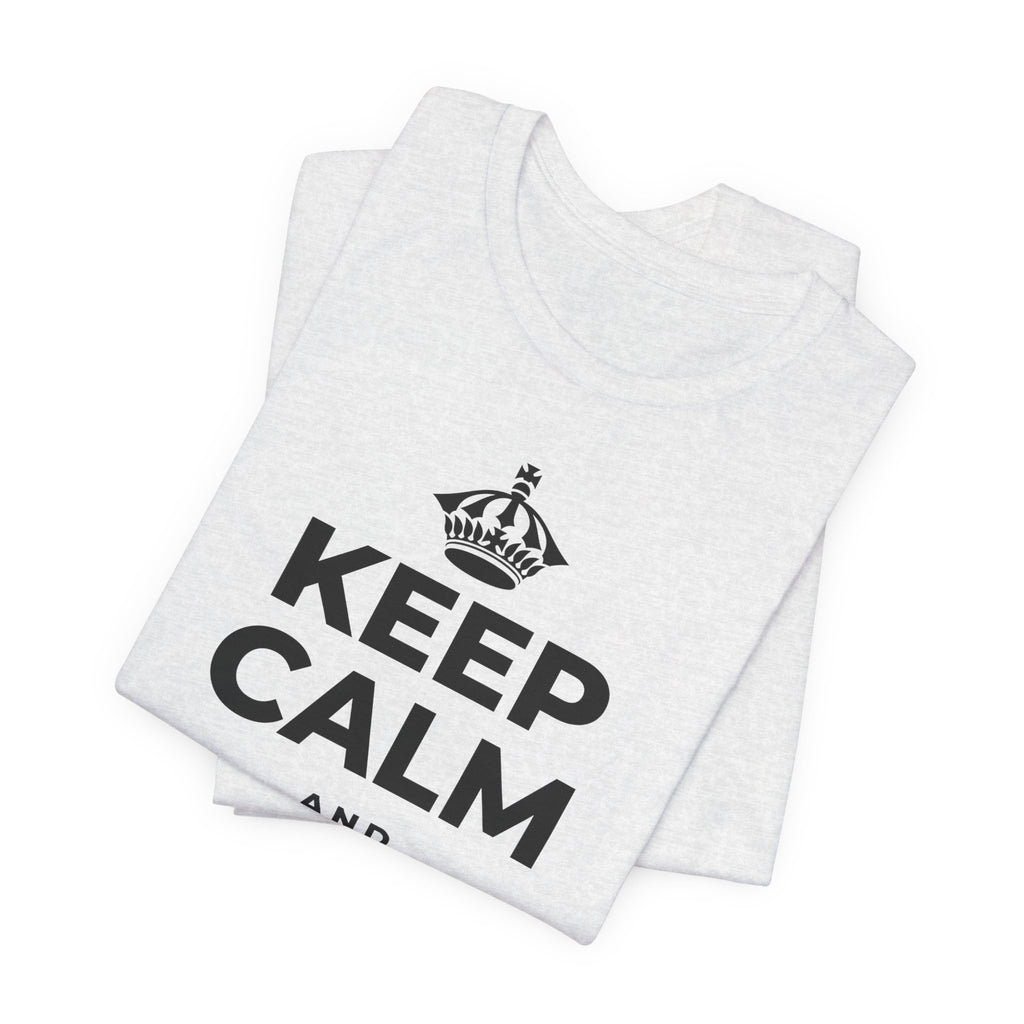 KEEP CALM AND START FRESH T-Shirt (Soft Cream–Heather Mauve)