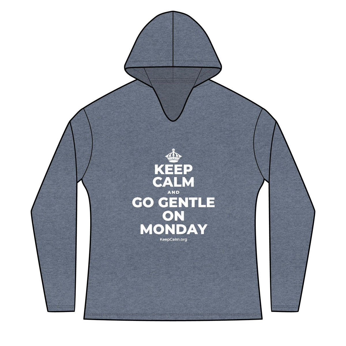 KEEP CALM AND GO GENTLE ON MONDAY Women's Long Sleeve Hoodie
