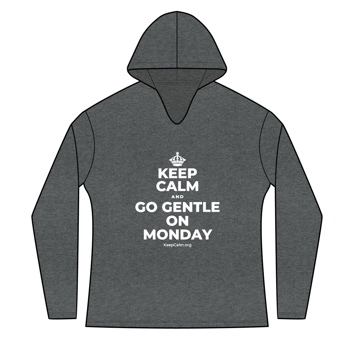 KEEP CALM AND GO GENTLE ON MONDAY Women's Long Sleeve Hoodie