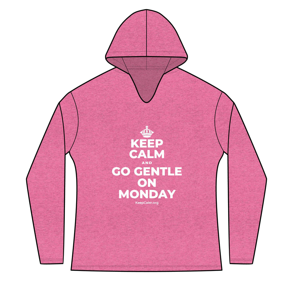 KEEP CALM AND GO GENTLE ON MONDAY Women's Long Sleeve Hoodie