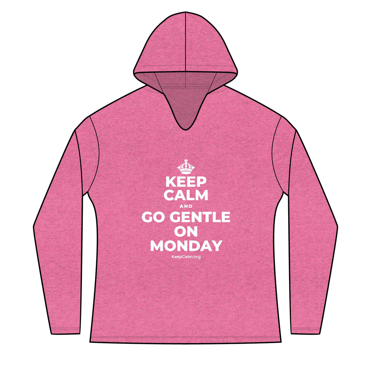 KEEP CALM AND GO GENTLE ON MONDAY Women's Long Sleeve Hoodie