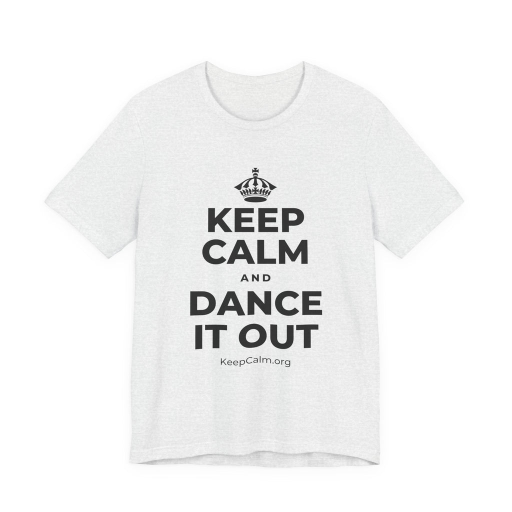 KEEP CALM AND DANCE IT OUT T-Shirt (Soft Cream–Heather Mauve)