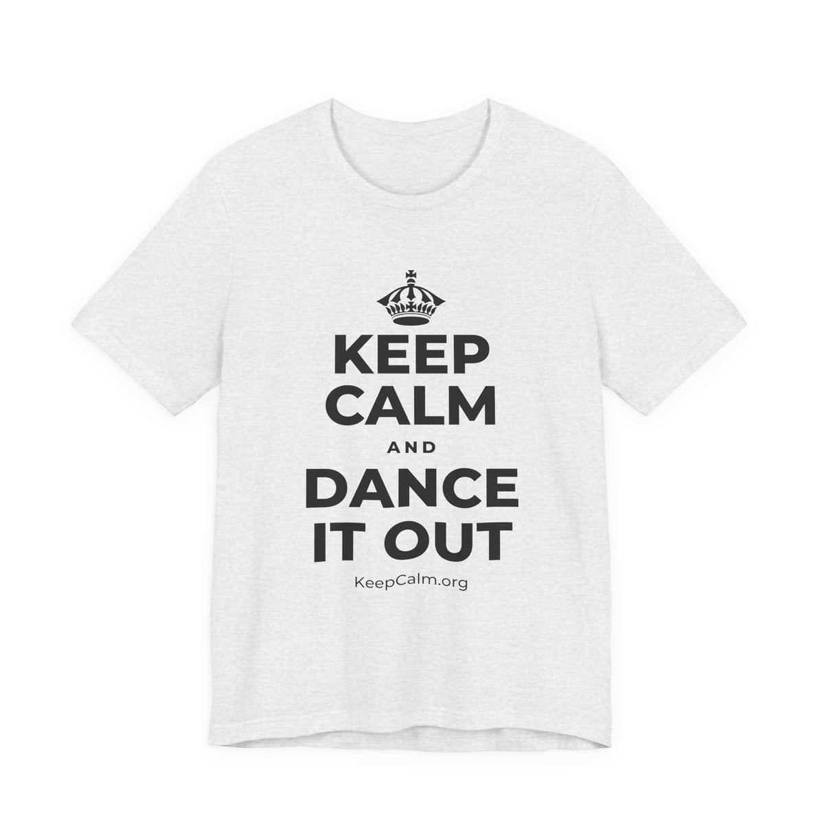 KEEP CALM AND DANCE IT OUT T-Shirt (Soft Cream–Heather Mauve)