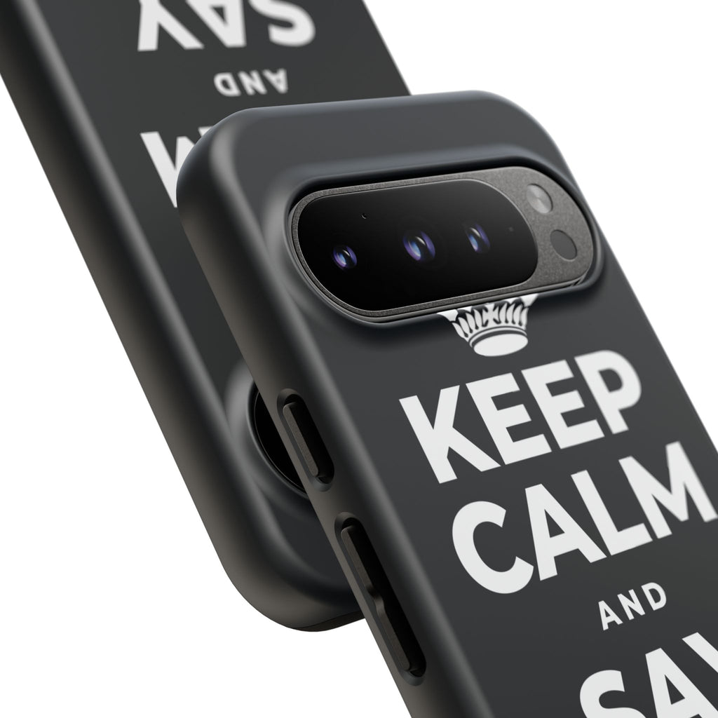 KEEP CALM AND SAY THANK YOU Phone Case (Dark)