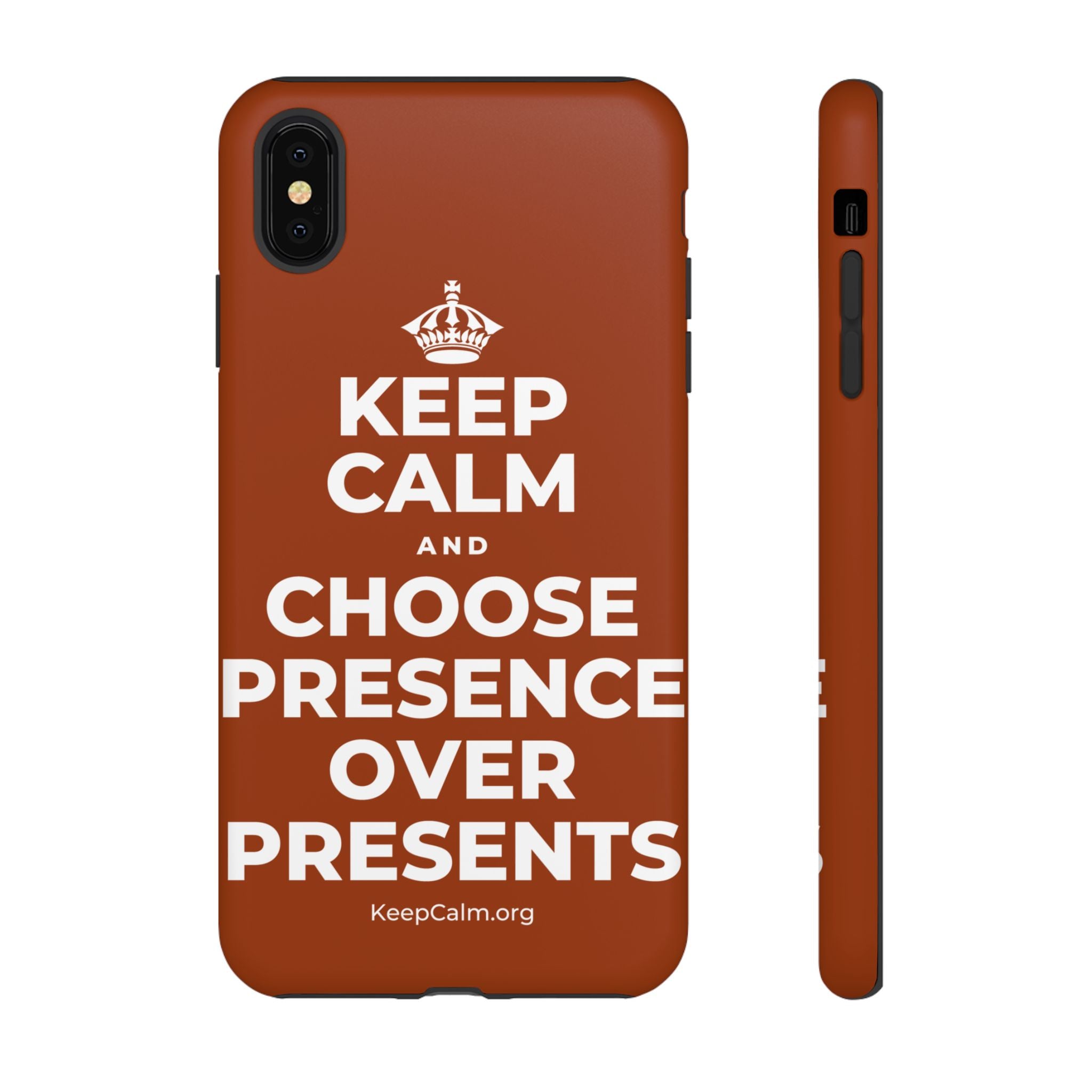 KEEP CALM AND CHOOSE PRESENCE OVER PRESENTS Phone Case