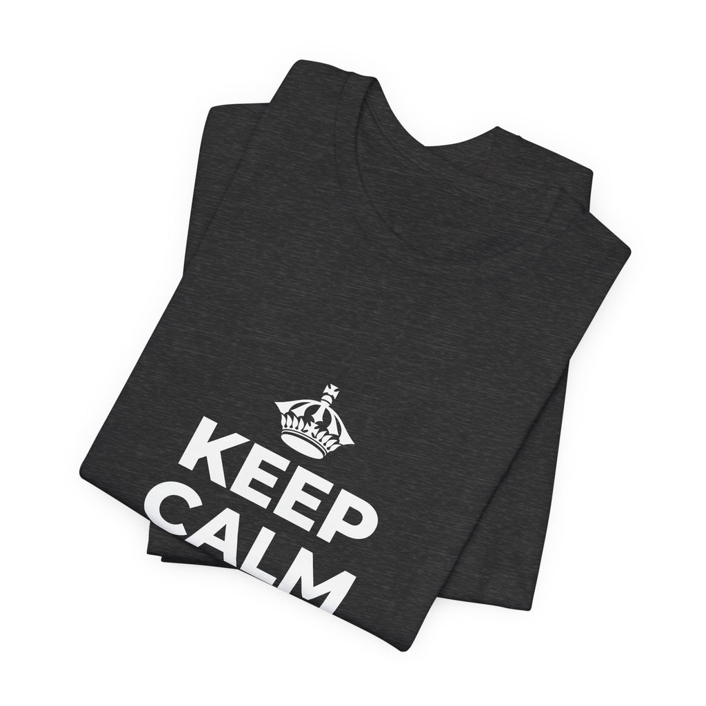 KEEP CALM AND BREATHE T-Shirt (White–Asphalt)