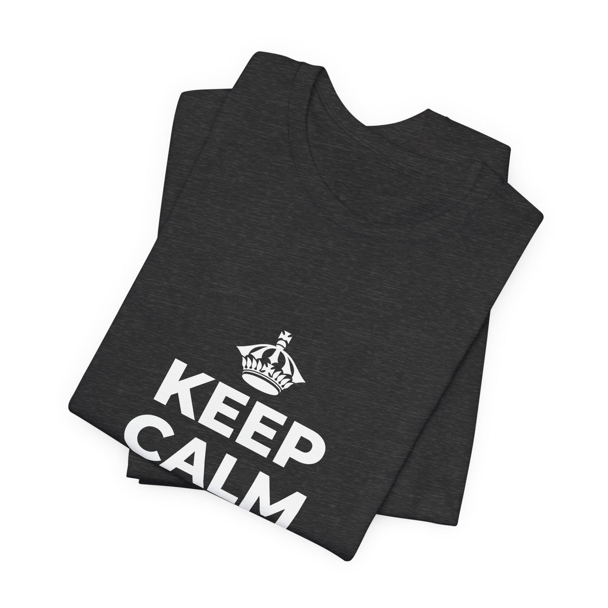 KEEP CALM AND BREATHE T-Shirt (White–Asphalt)