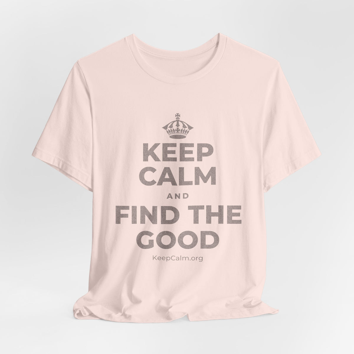 KEEP CALM AND FIND THE GOOD T-Shirt (Soft Cream–Heather Mauve)