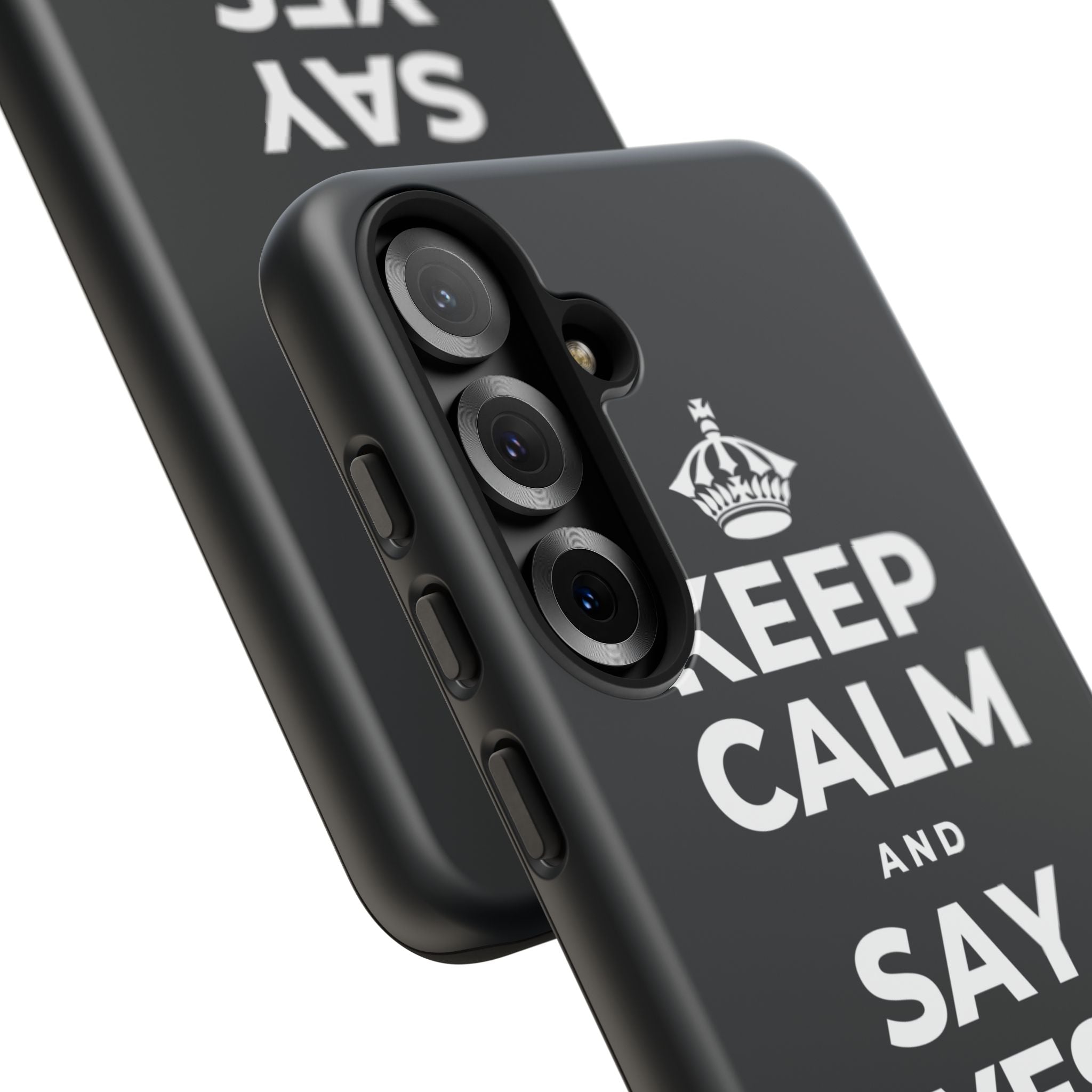 KEEP CALM AND SAY YES TO FUN Phone Case (Dark)