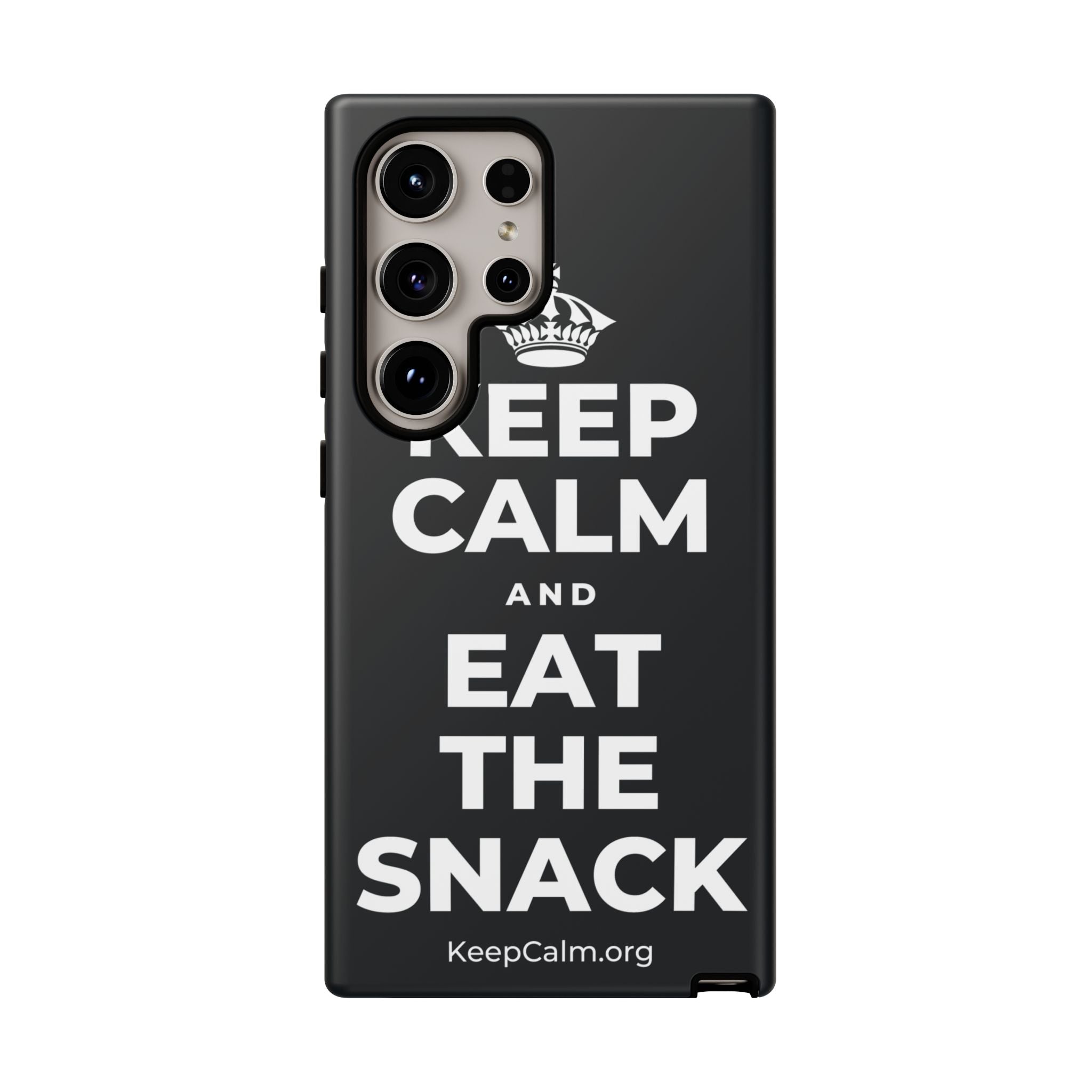 KEEP CALM AND EAT THE SNACK Phone Case (Dark)
