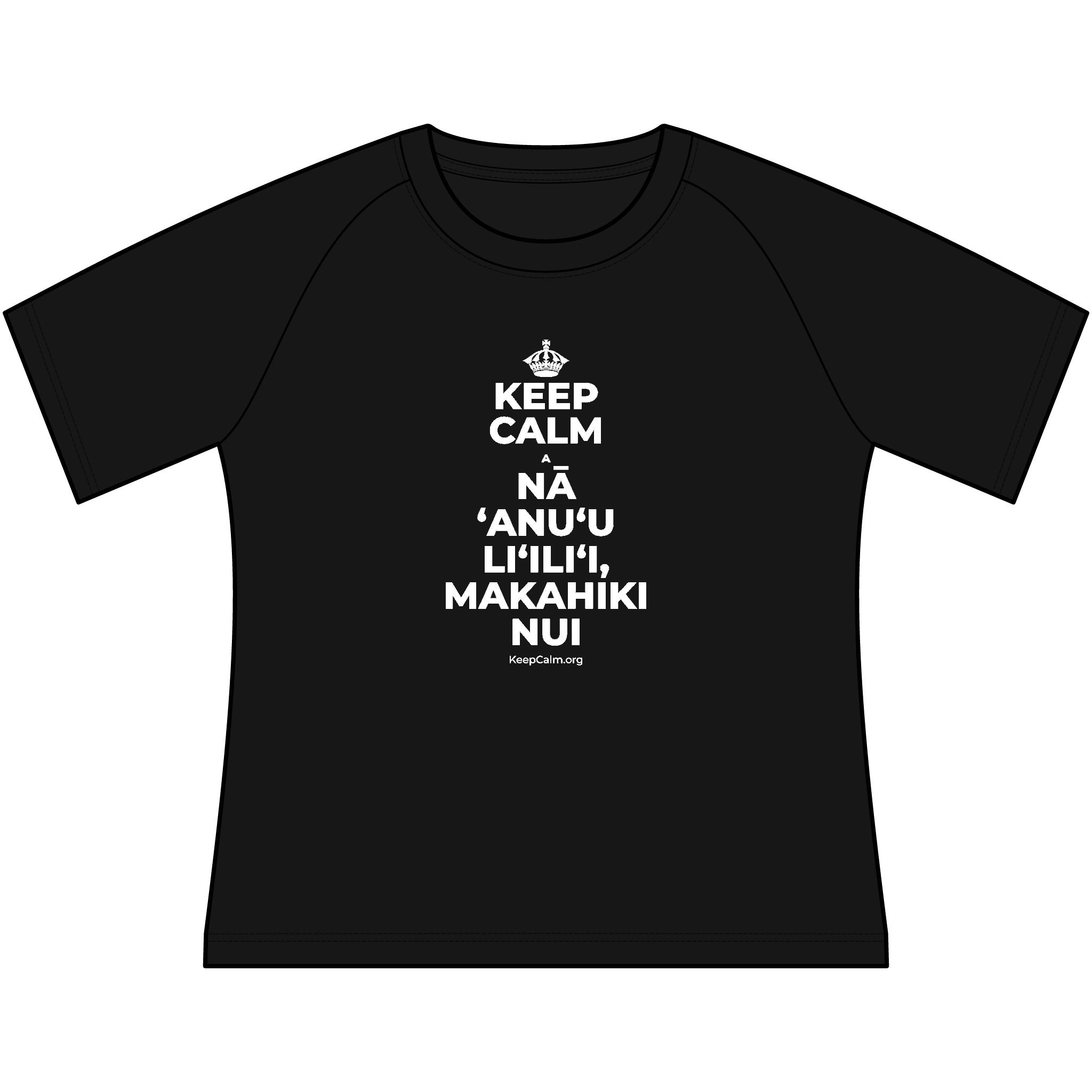 KEEP CALM A NĀ ʻANUʻU LIʻILIʻI, MAKAHIKI NUI Women's Raglan Tee