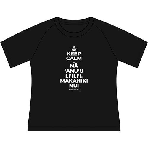 KEEP CALM A NĀ ʻANUʻU LIʻILIʻI, MAKAHIKI NUI Women's Raglan Tee