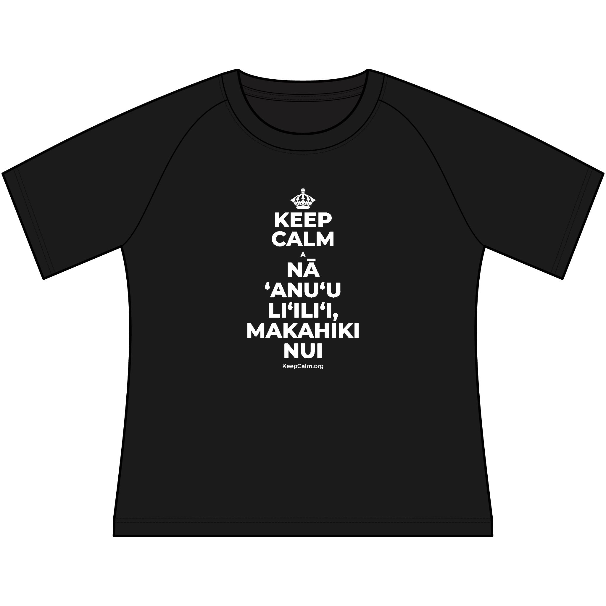 KEEP CALM A NĀ ʻANUʻU LIʻILIʻI, MAKAHIKI NUI Women's Raglan Tee