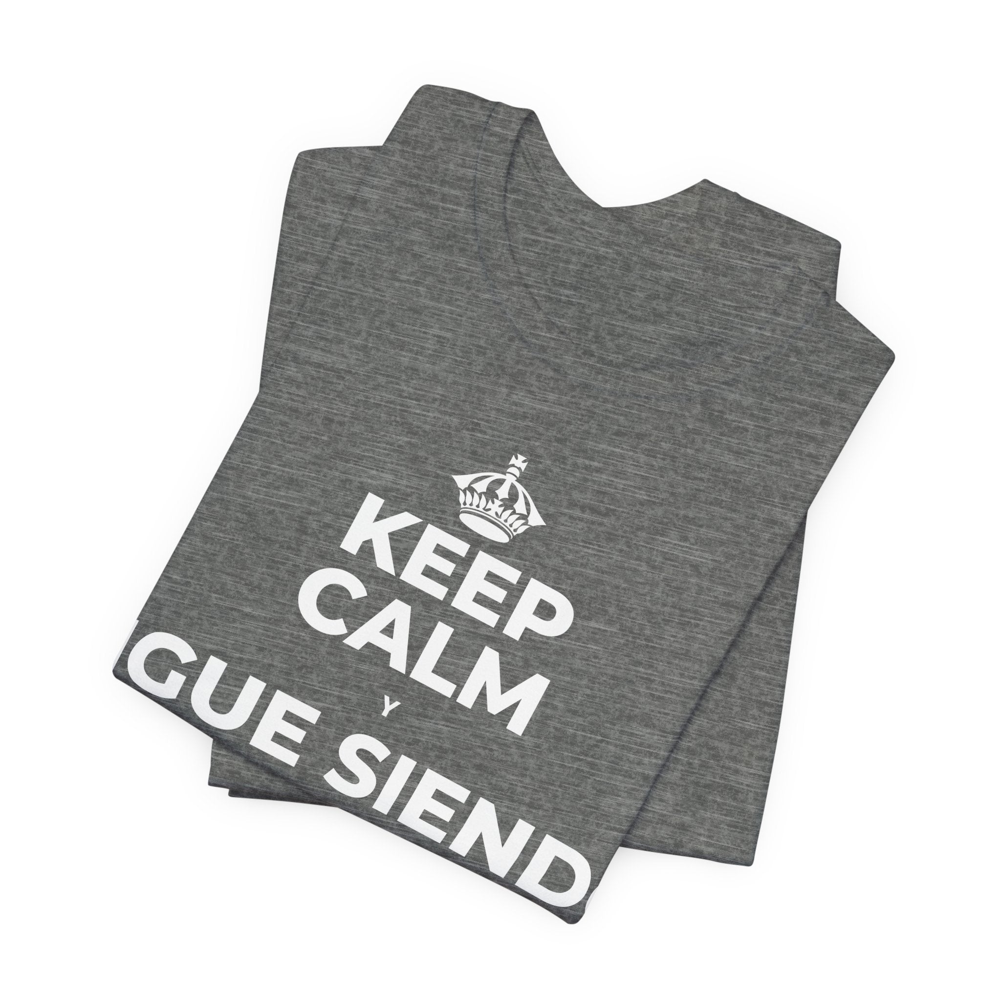 KEEP CALM Y SIGUE SIENDO PRINCIPIANTE T-Shirt (Baby Blue–Silver)