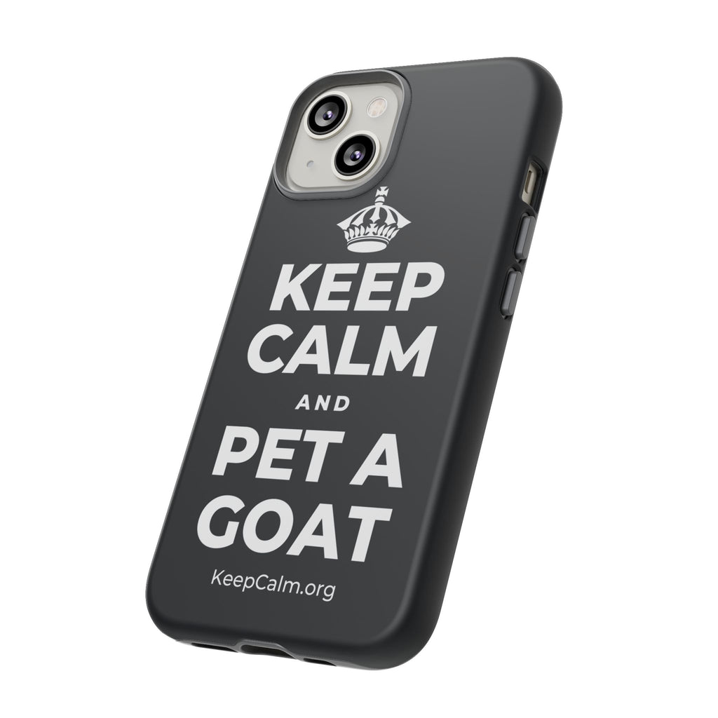 KEEP CALM AND PET A GOAT Phone Case (Dark)
