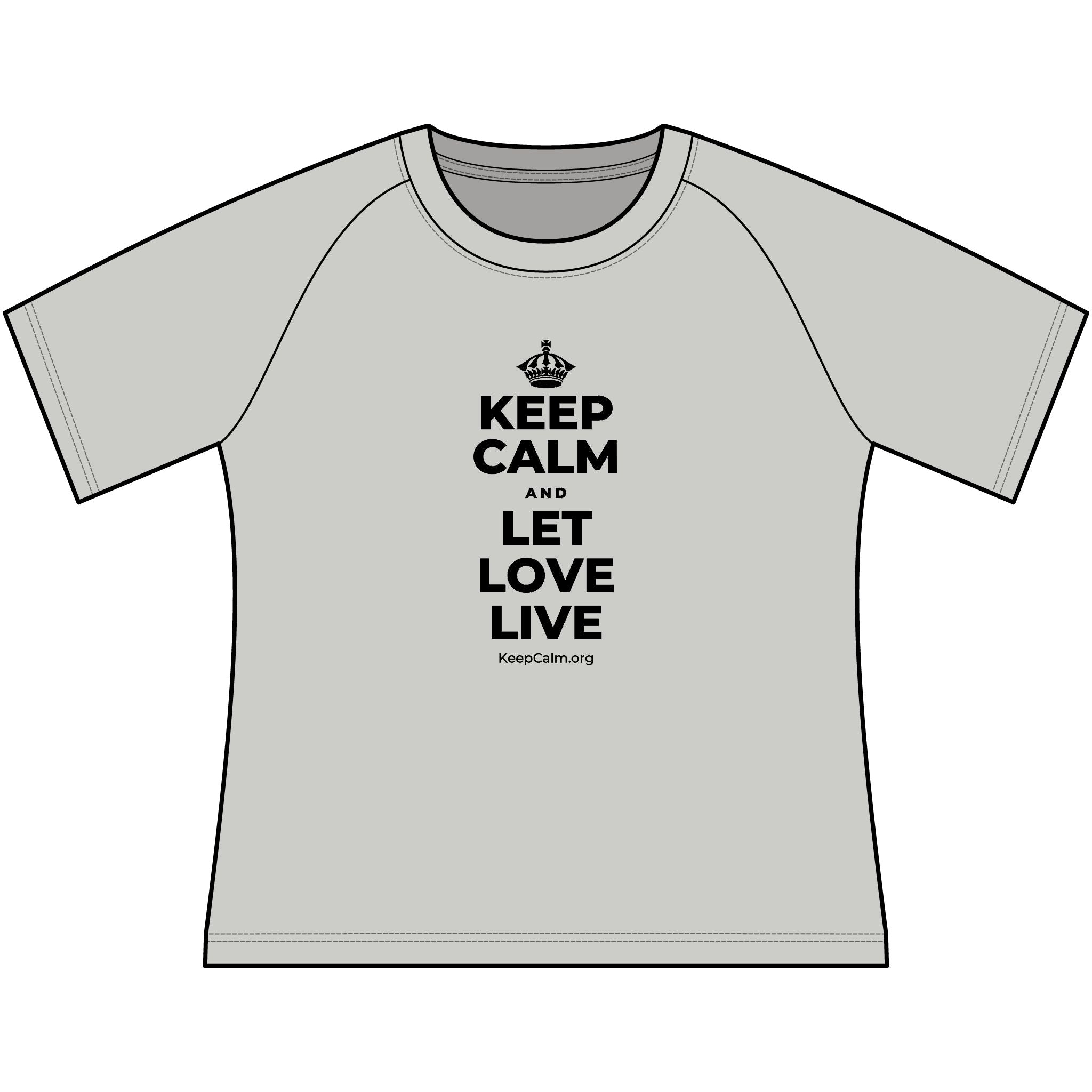 KEEP CALM AND LET LOVE LIVE Women's Raglan Tee