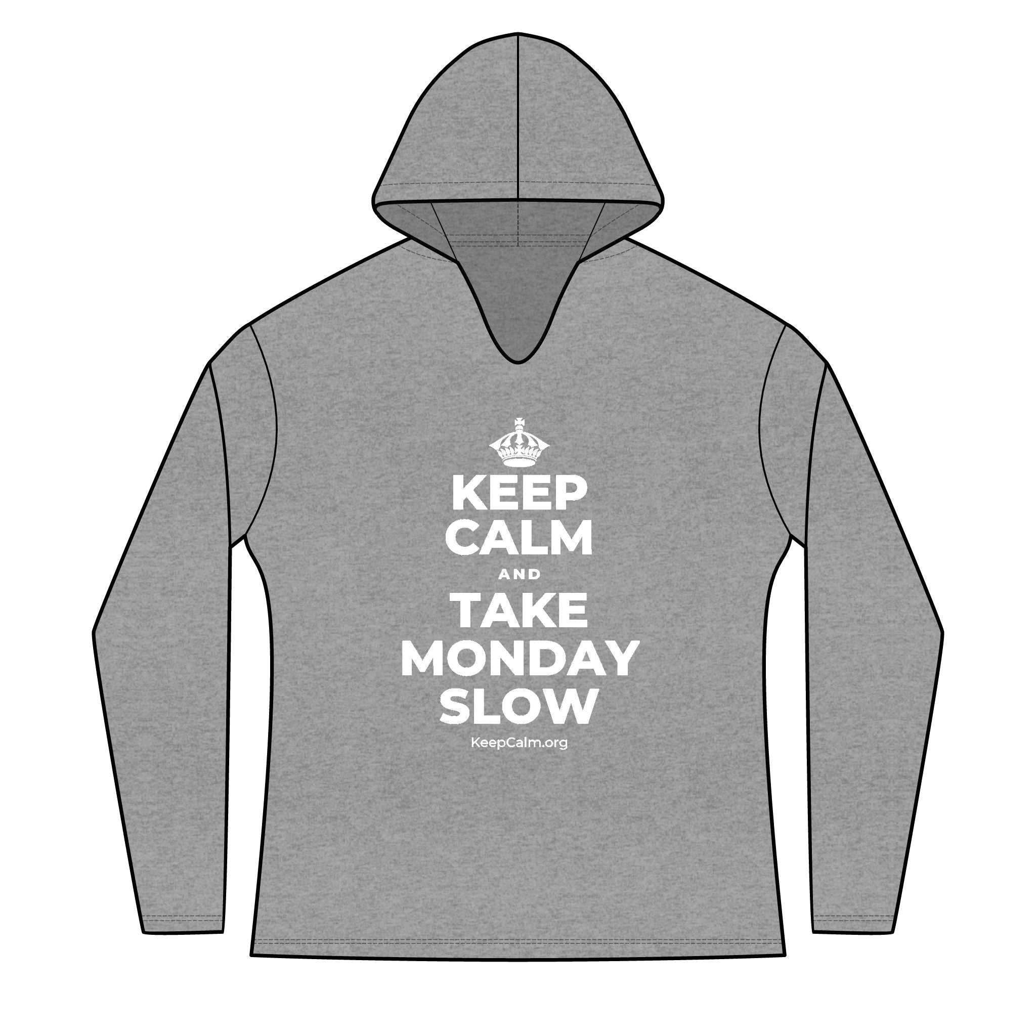 KEEP CALM AND TAKE MONDAY SLOW Women's Long Sleeve Hoodie