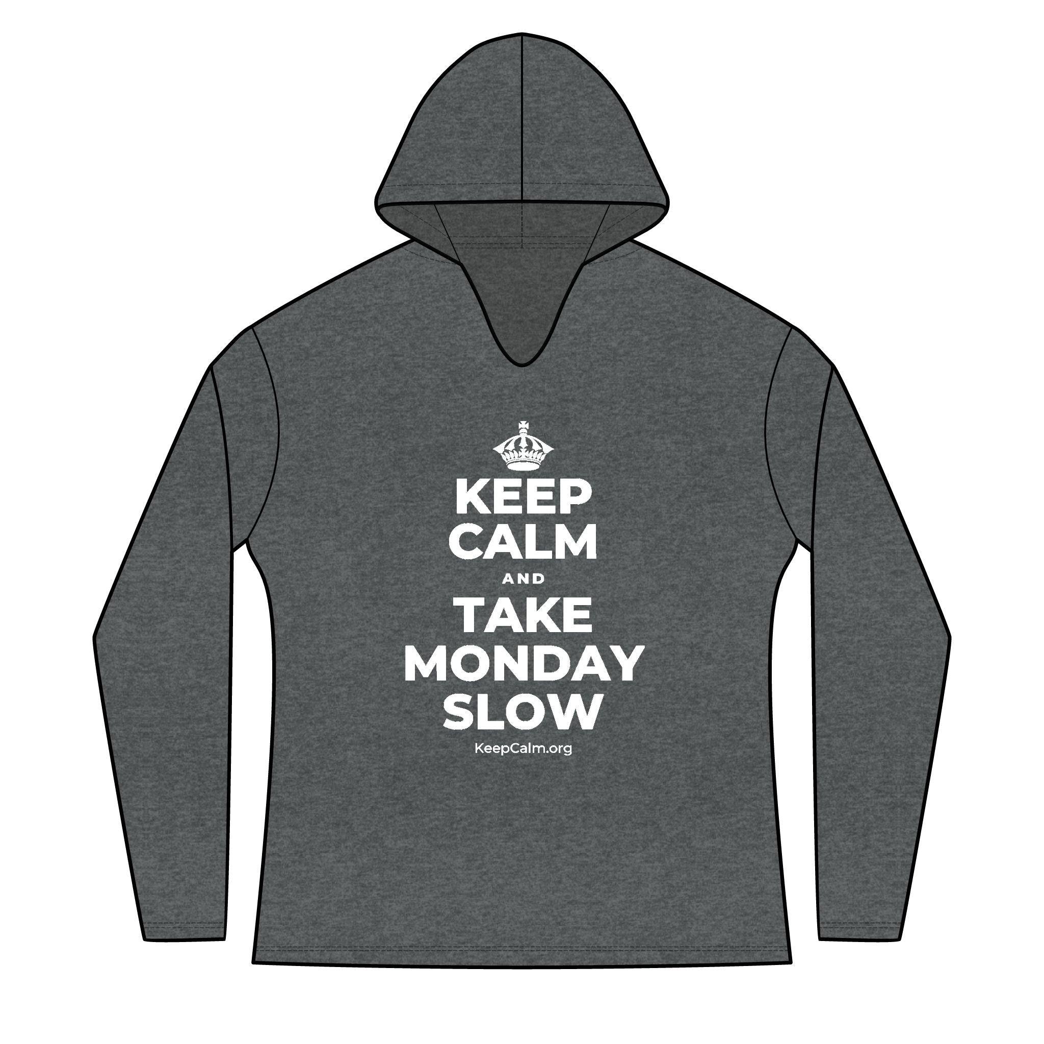 KEEP CALM AND TAKE MONDAY SLOW Women's Long Sleeve Hoodie
