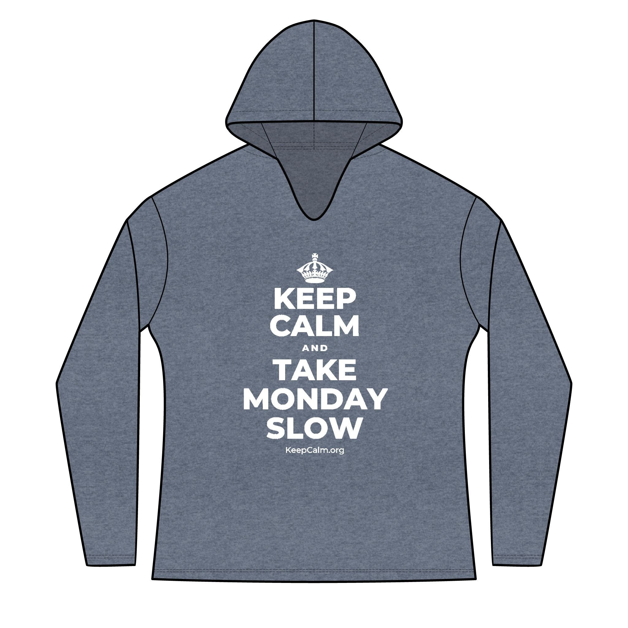 KEEP CALM AND TAKE MONDAY SLOW Women's Long Sleeve Hoodie
