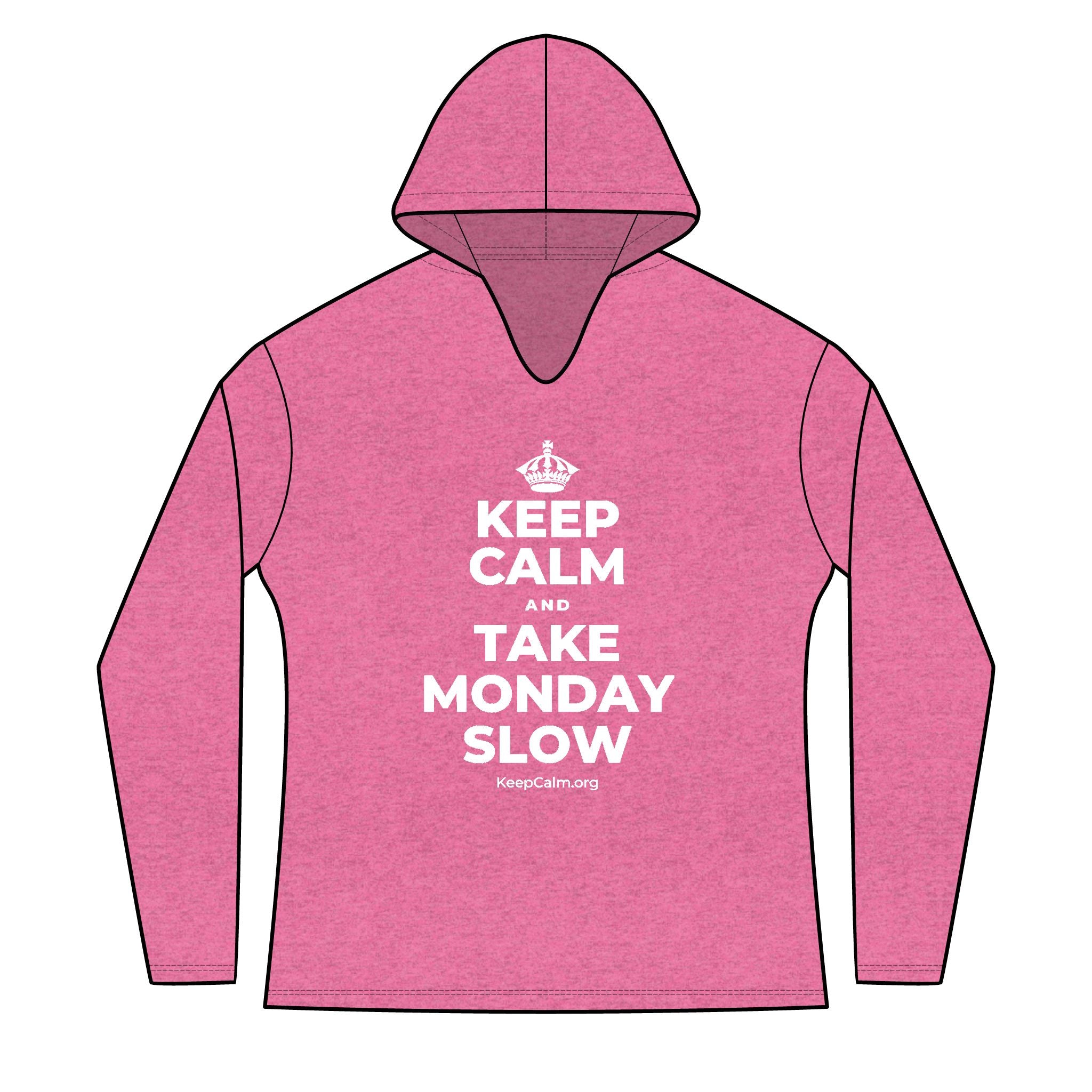 KEEP CALM AND TAKE MONDAY SLOW Women's Long Sleeve Hoodie