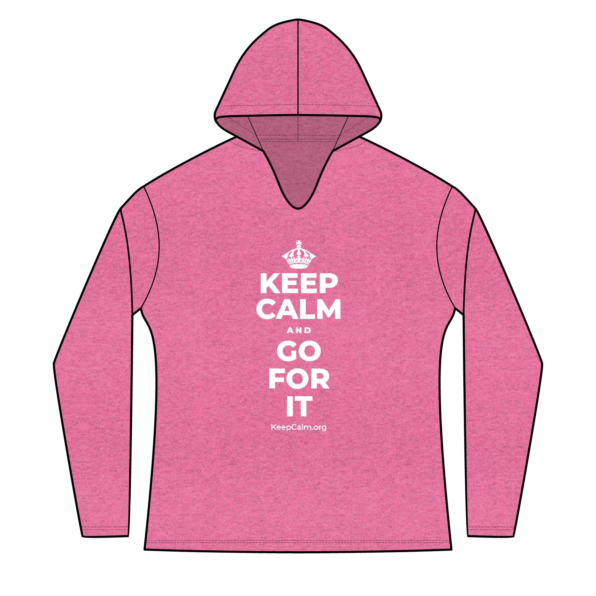 KEEP CALM AND GO FOR IT Women's Long Sleeve Hoodie