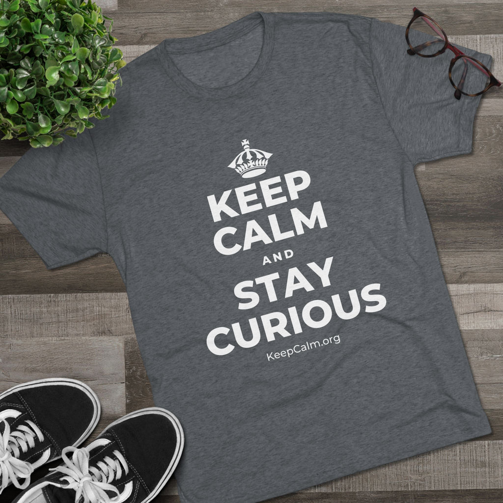 KEEP CALM AND STAY CURIOUS Tri-Blend Tee