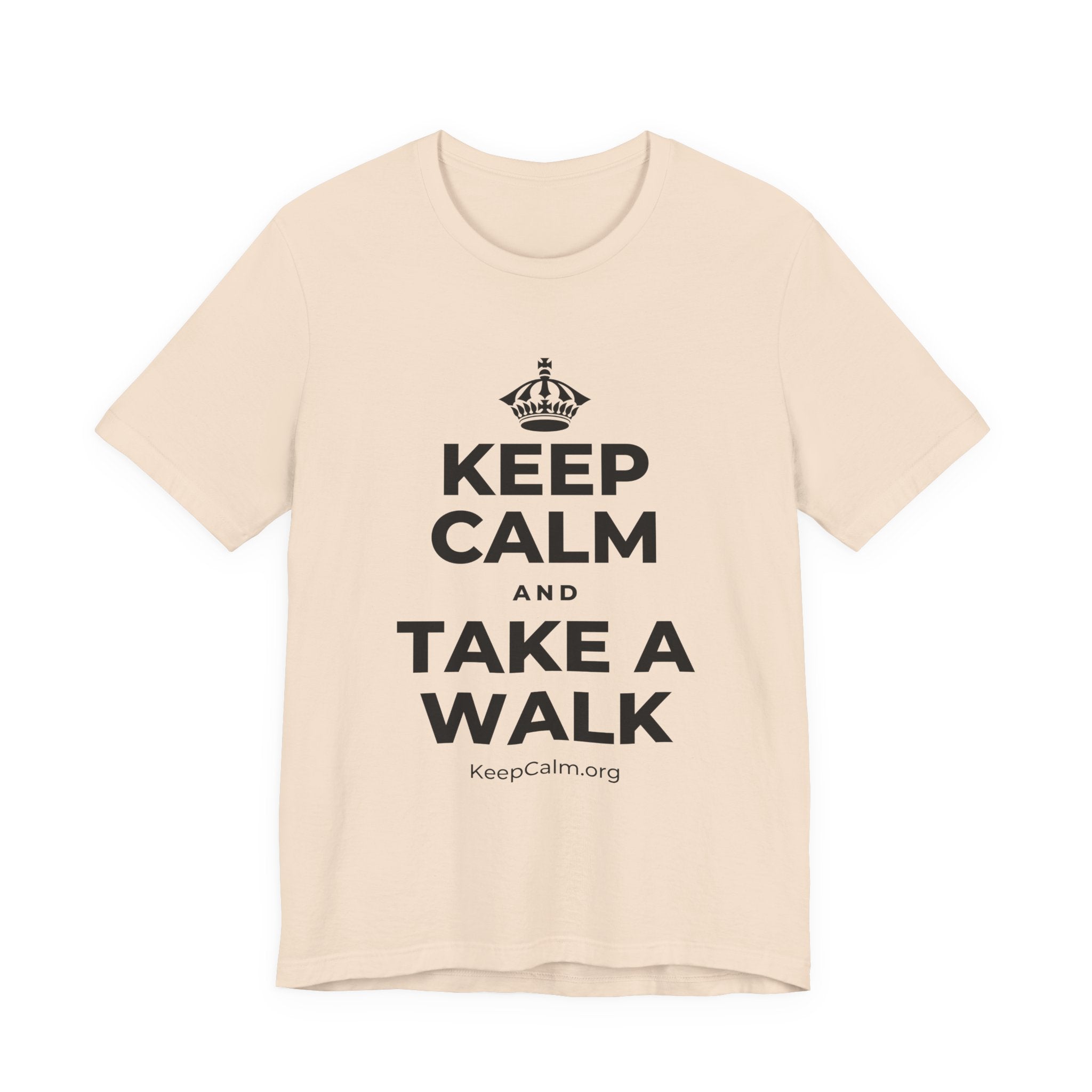 KEEP CALM AND TAKE A WALK T-Shirt (Soft Cream–Heather Mauve)