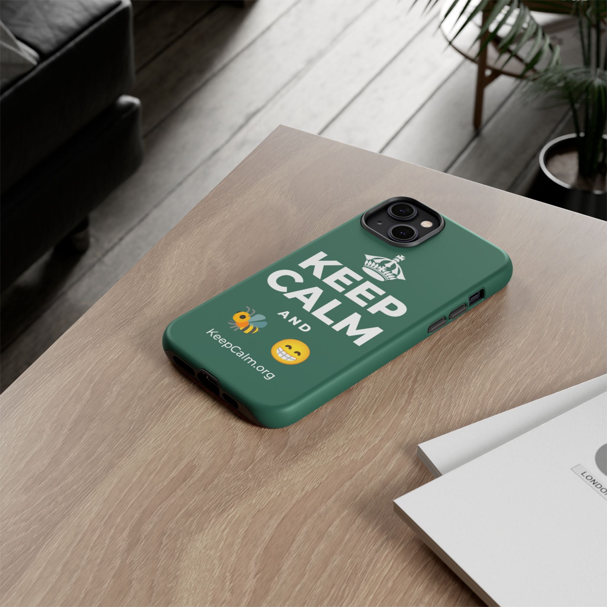 KEEP CALM AND BEE HAPPY Phone Case