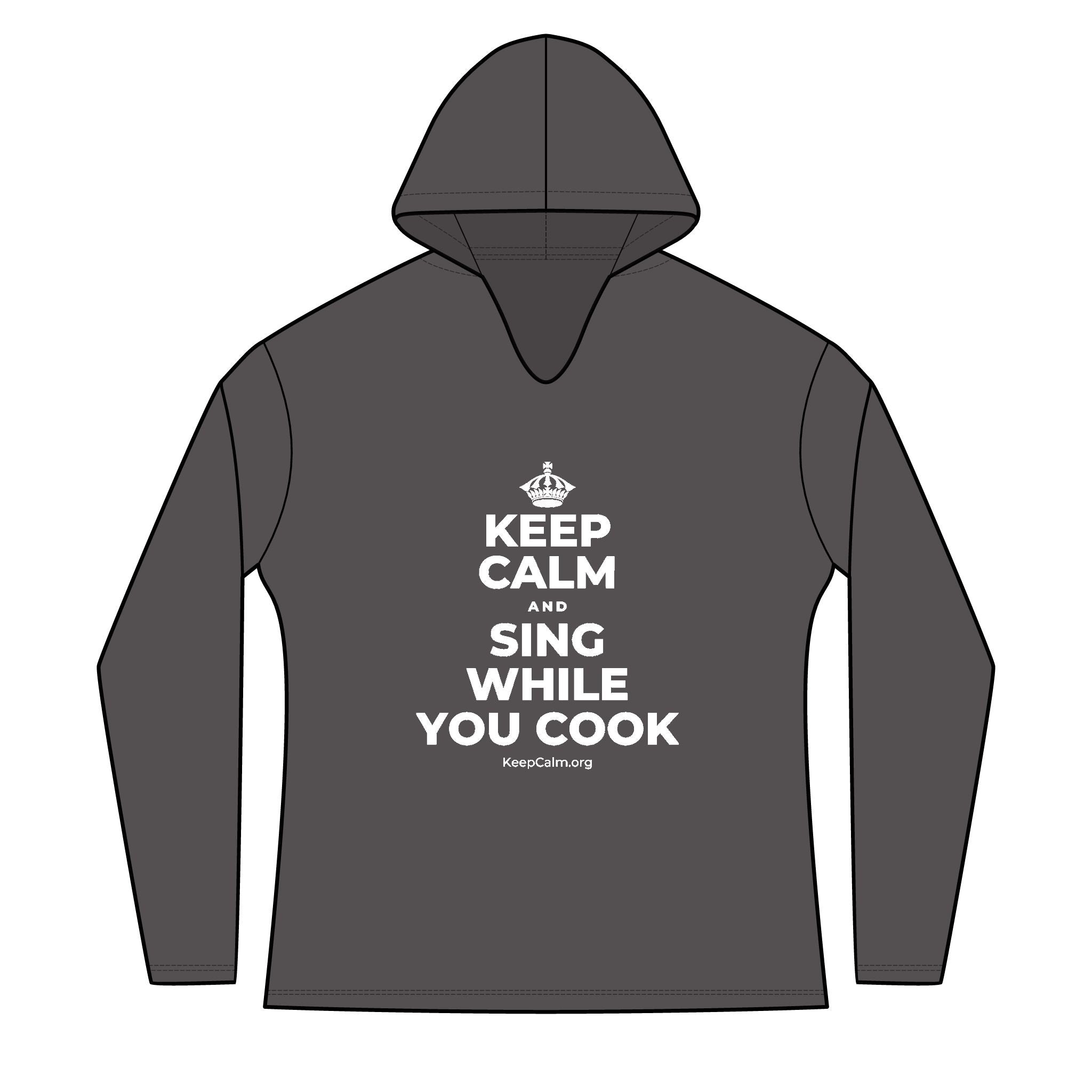 KEEP CALM AND SING WHILE YOU COOK Women's Long Sleeve Hoodie
