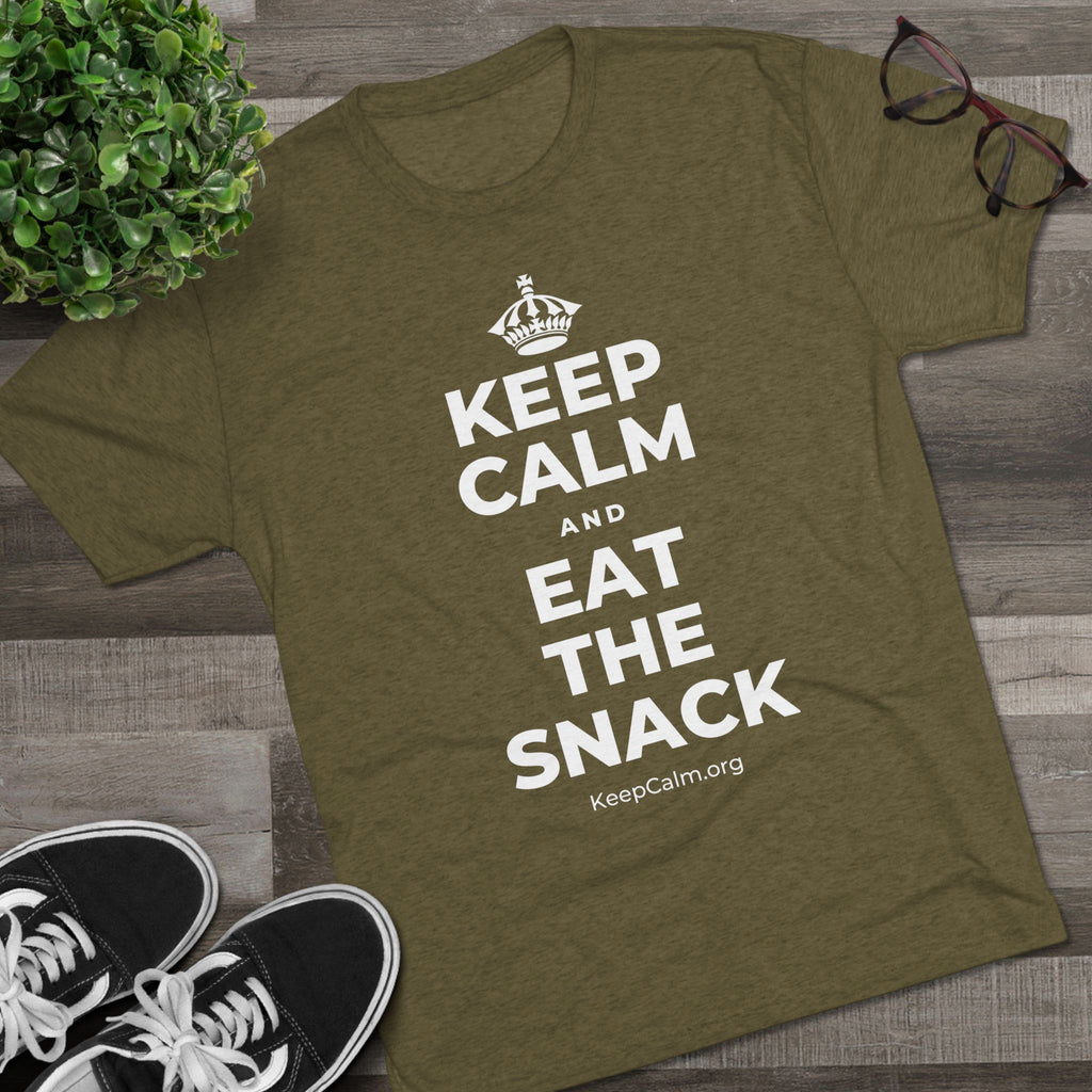 KEEP CALM AND EAT THE SNACK Tri-Blend Tee