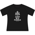 KEEP CALM AND JUMP IN A PUDDLE Women's Raglan Tee