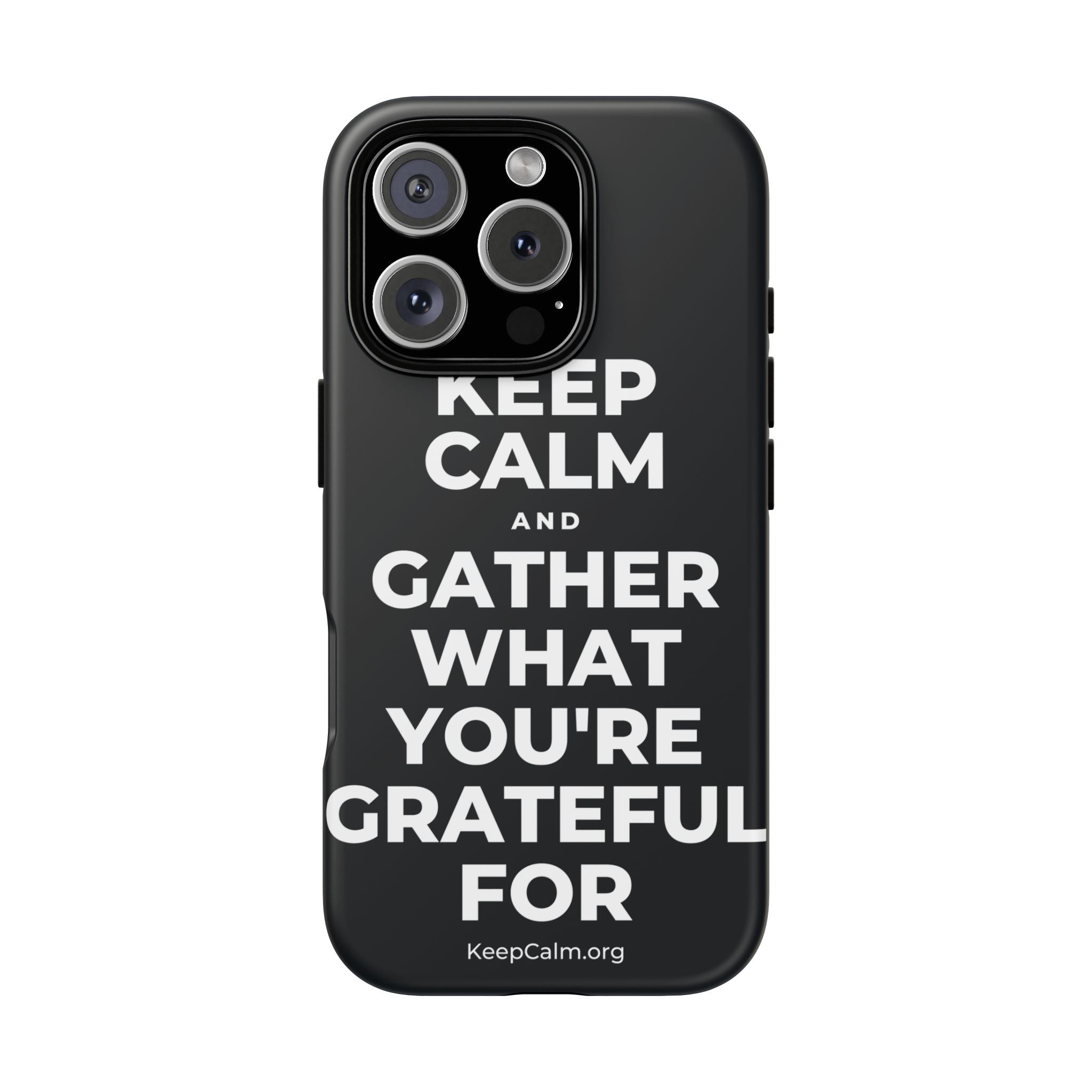 KEEP CALM AND GATHER WHAT YOU'RE GRATEFUL FOR Phone Case (Dark)