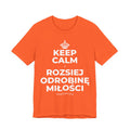 KEEP CALM I ROZSIEJ ODROBINĘ MIŁOŚCI T-Shirt (Baby Blue–Silver)