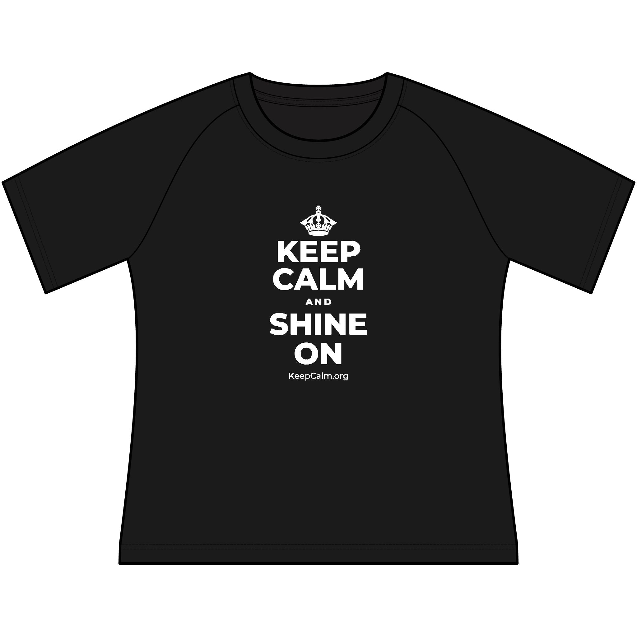 KEEP CALM AND SHINE ON Women's Raglan Tee