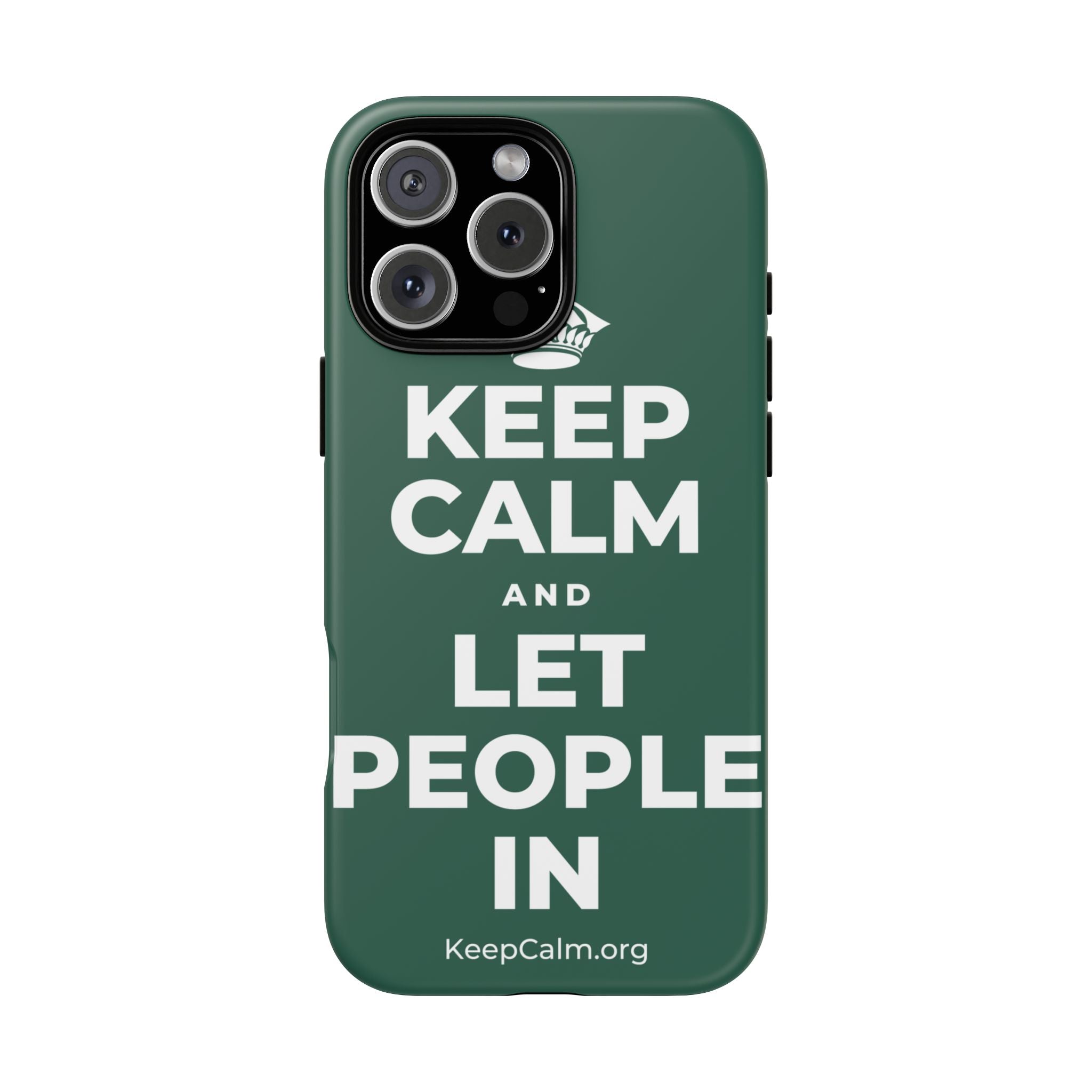 KEEP CALM AND LET PEOPLE IN Phone Case