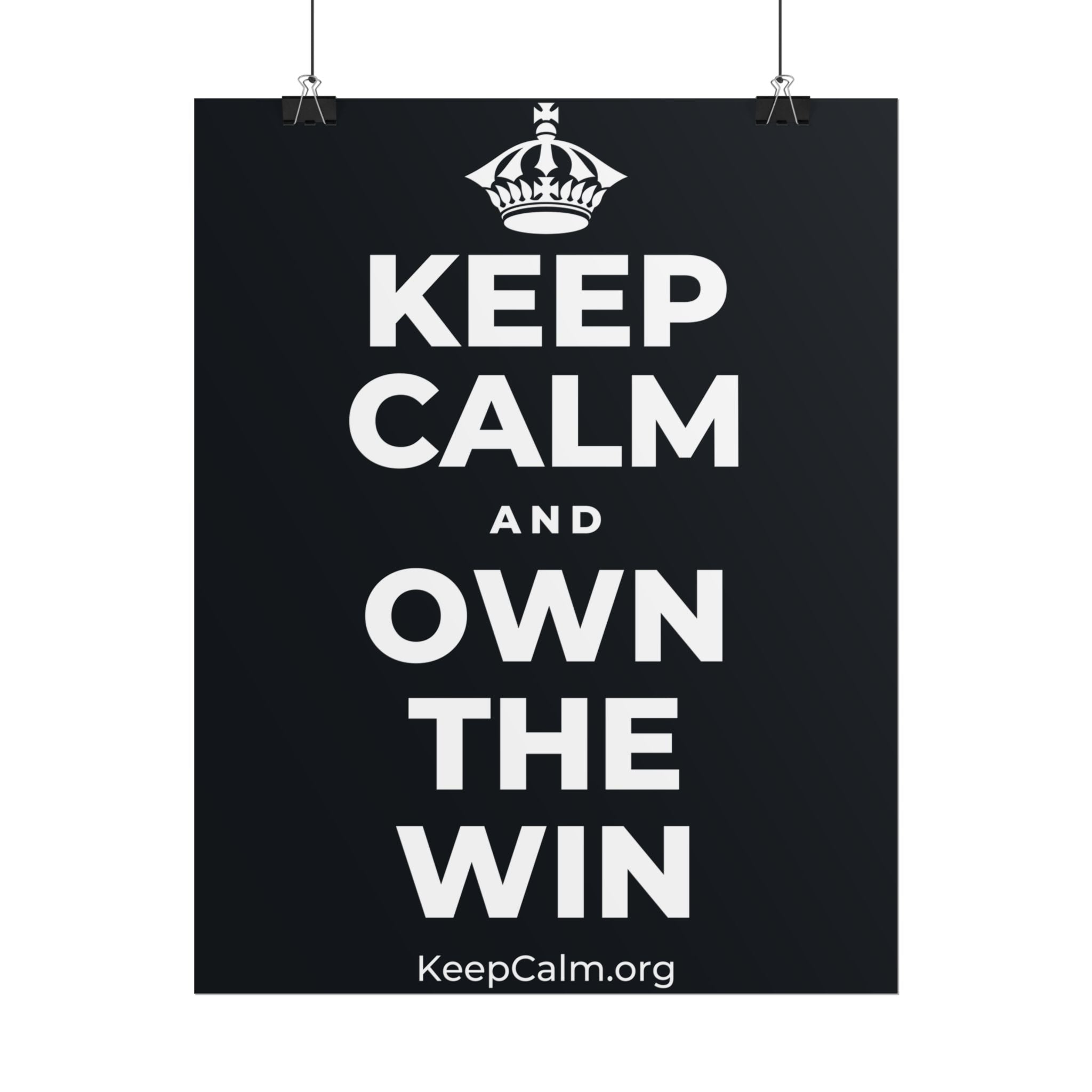 KEEP CALM AND OWN THE WIN Poster (Dark)