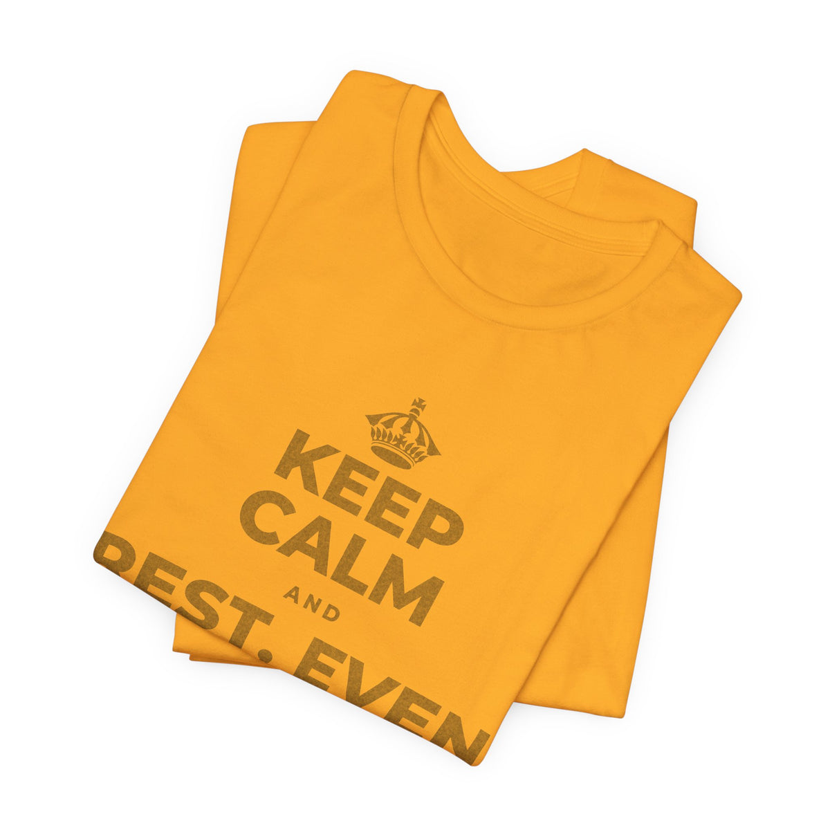 KEEP CALM AND REST, EVEN WIDE AWAKE T-Shirt (Baby Blue–Silver)