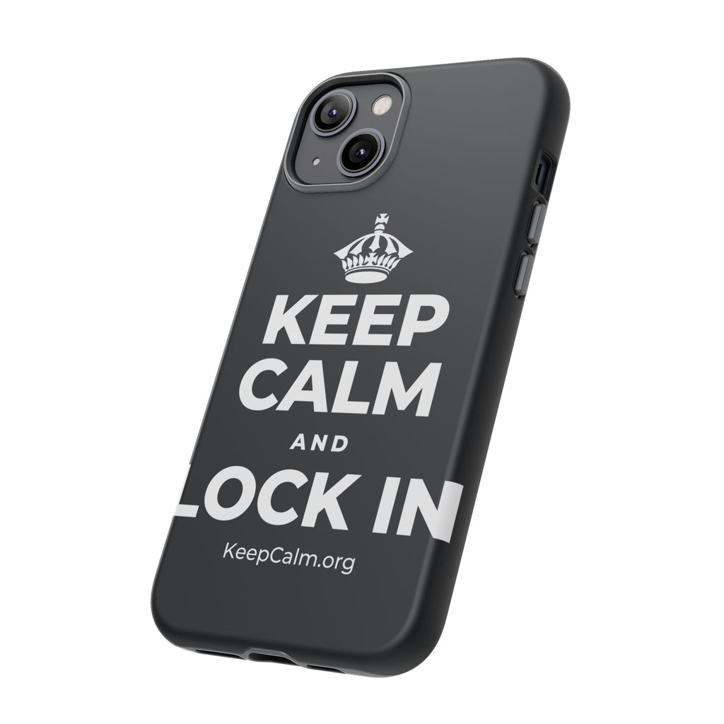 KEEP CALM AND LOCK IN Phone Case (Dark)