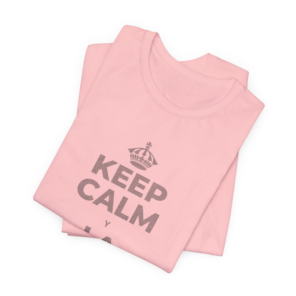 KEEP CALM Y LA FRENTE EN ALTO T-Shirt (White–Asphalt)