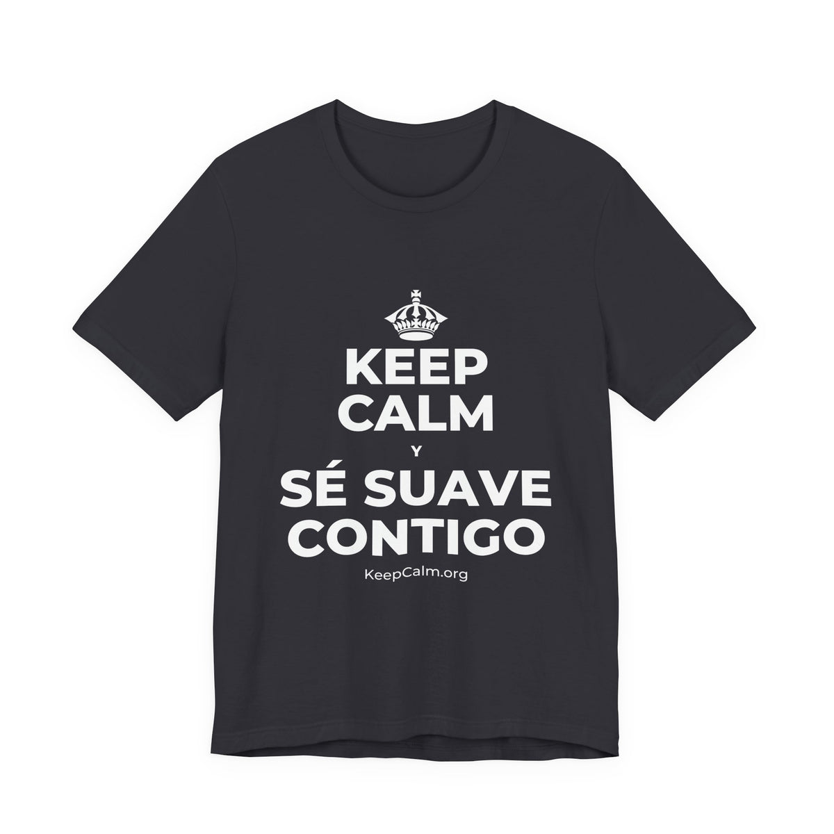 KEEP CALM Y SÉ SUAVE CONTIGO T-Shirt (Baby Blue–Silver)