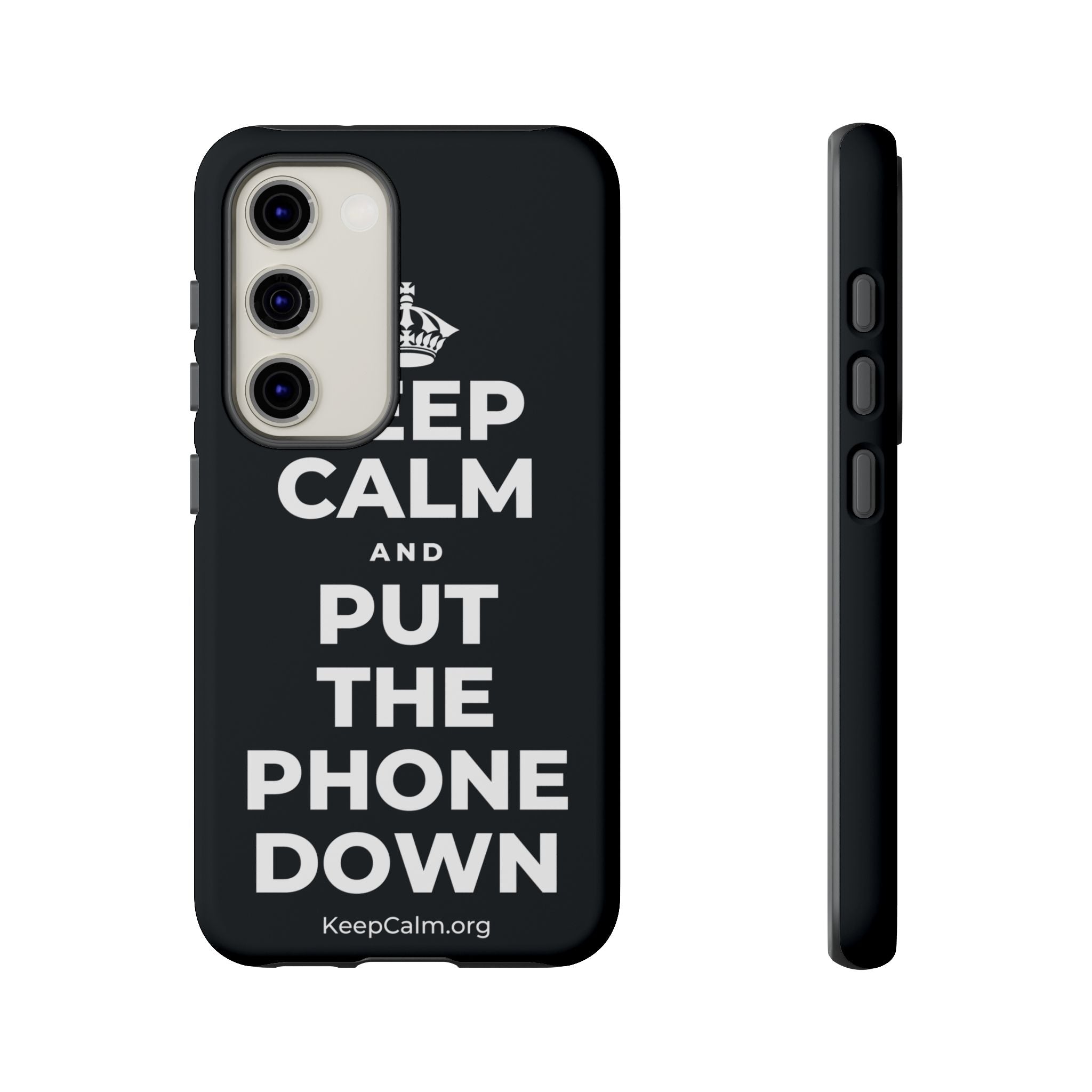 KEEP CALM AND PUT THE PHONE DOWN Phone Case (Dark)
