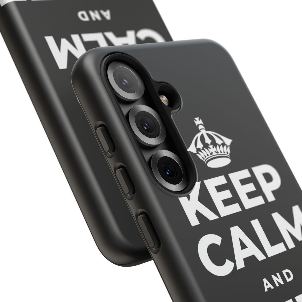 KEEP CALM AND COFFEE FIRST Phone Case