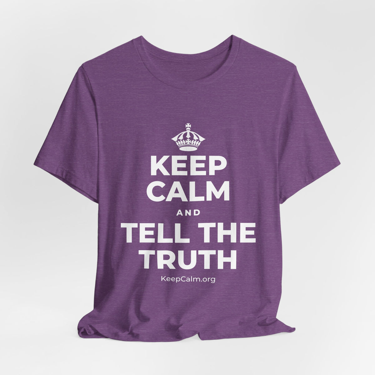 KEEP CALM AND TELL THE TRUTH T-Shirt (Baby Blue–Silver)