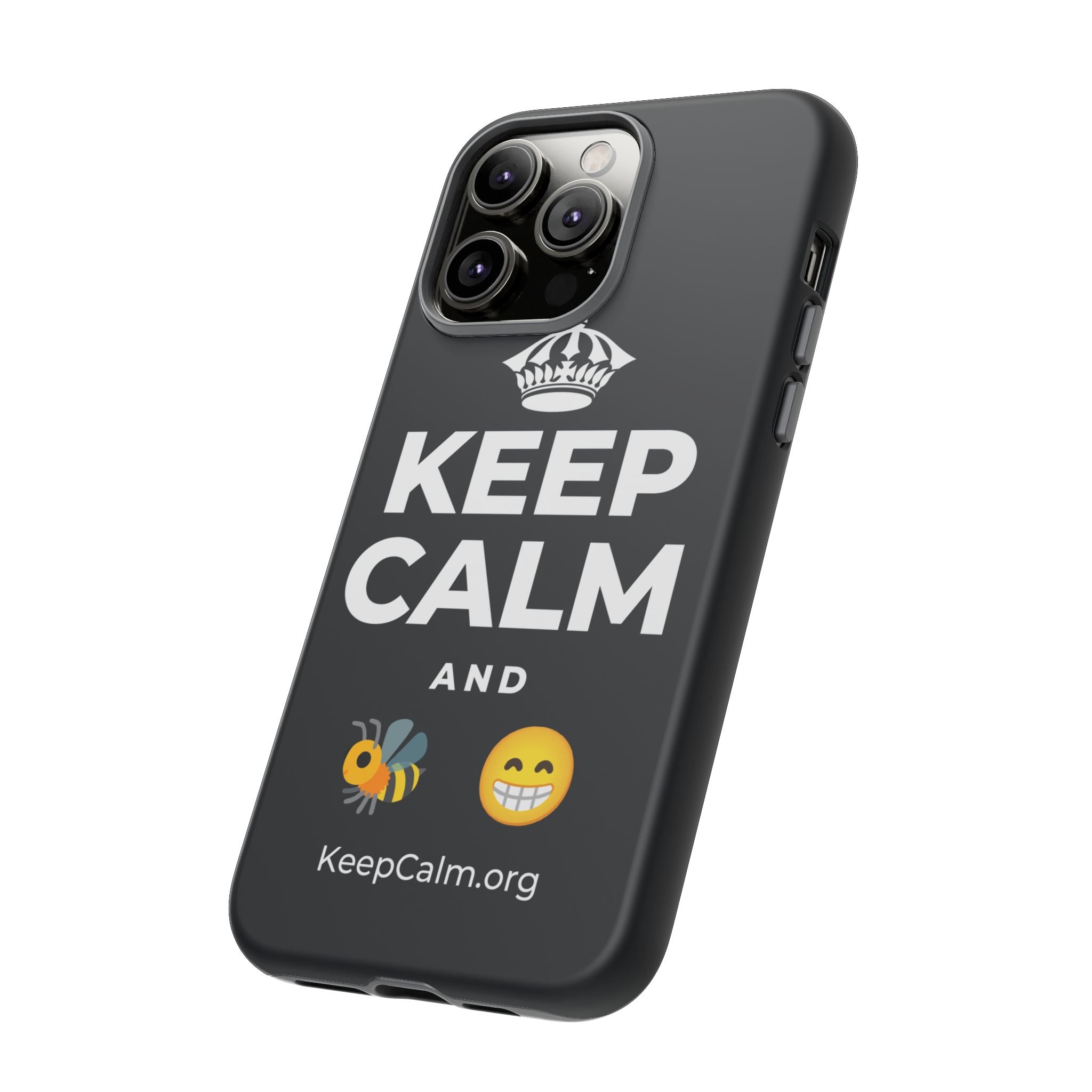 KEEP CALM AND BEE HAPPY Phone Case (Dark)
